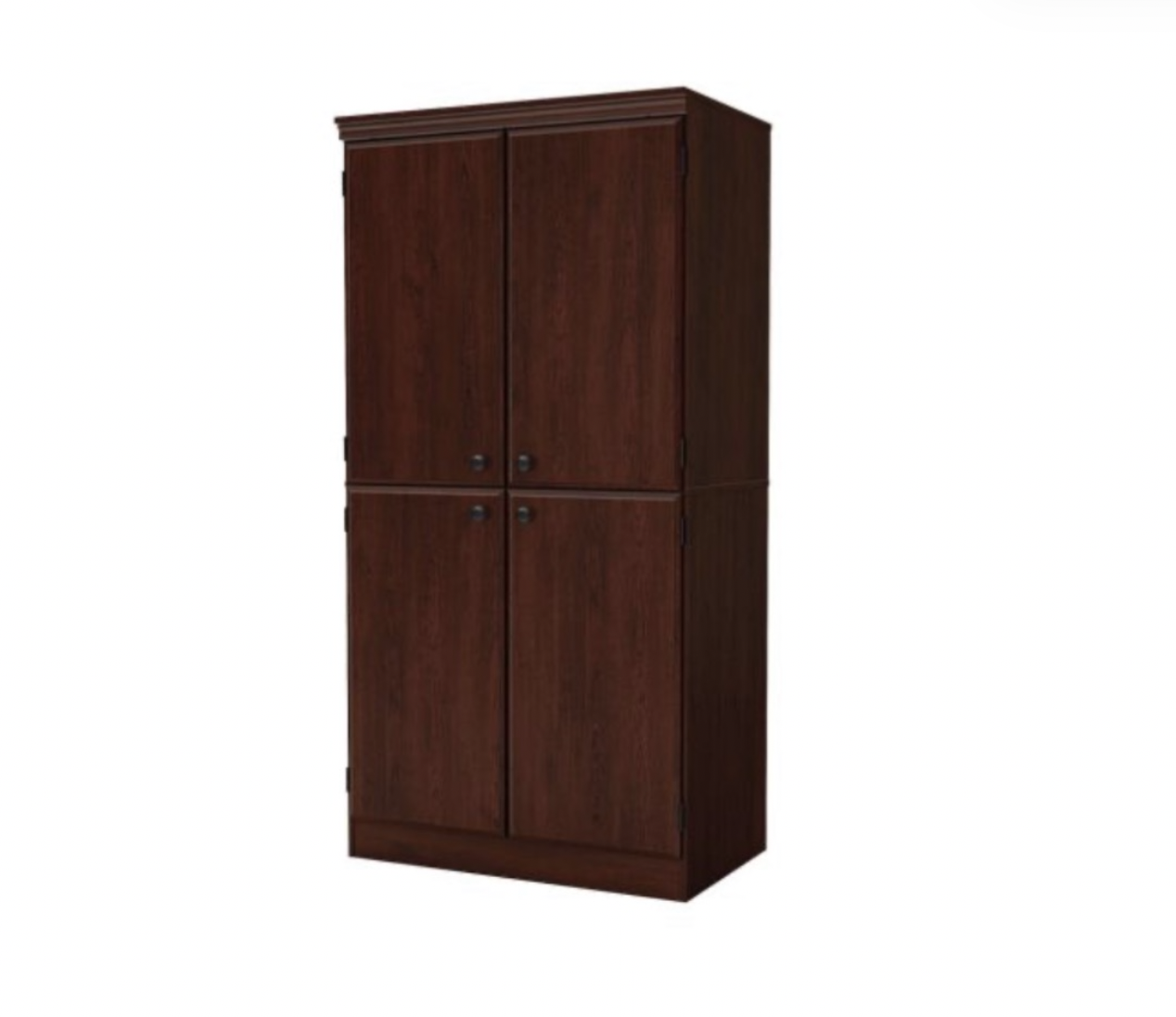 South Shore 4-Door Storage Armoire - Royal Cherry