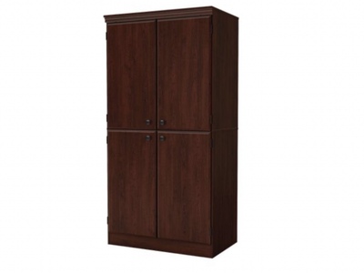 South Shore 4-Door Storage Armoire - Royal Cherry