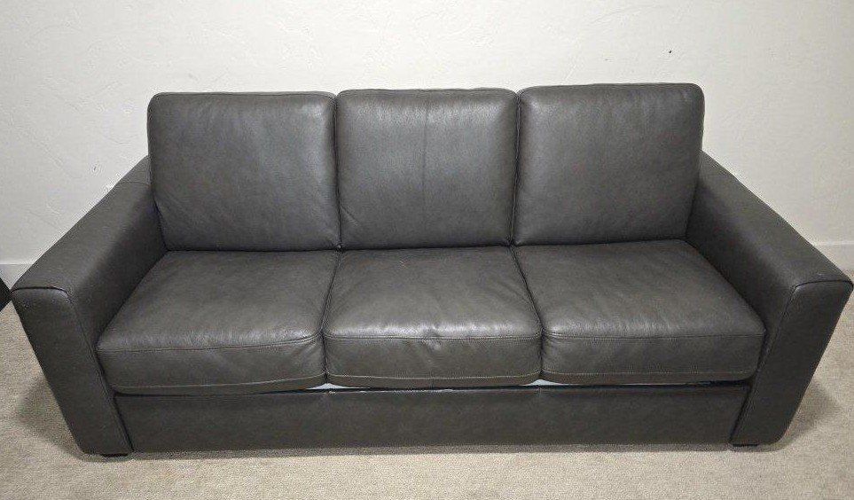 Leather/ vinyl sleeper sofa *Memory foam matress*