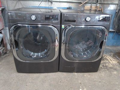 LG Thin Q front load washer with matched electric dryer