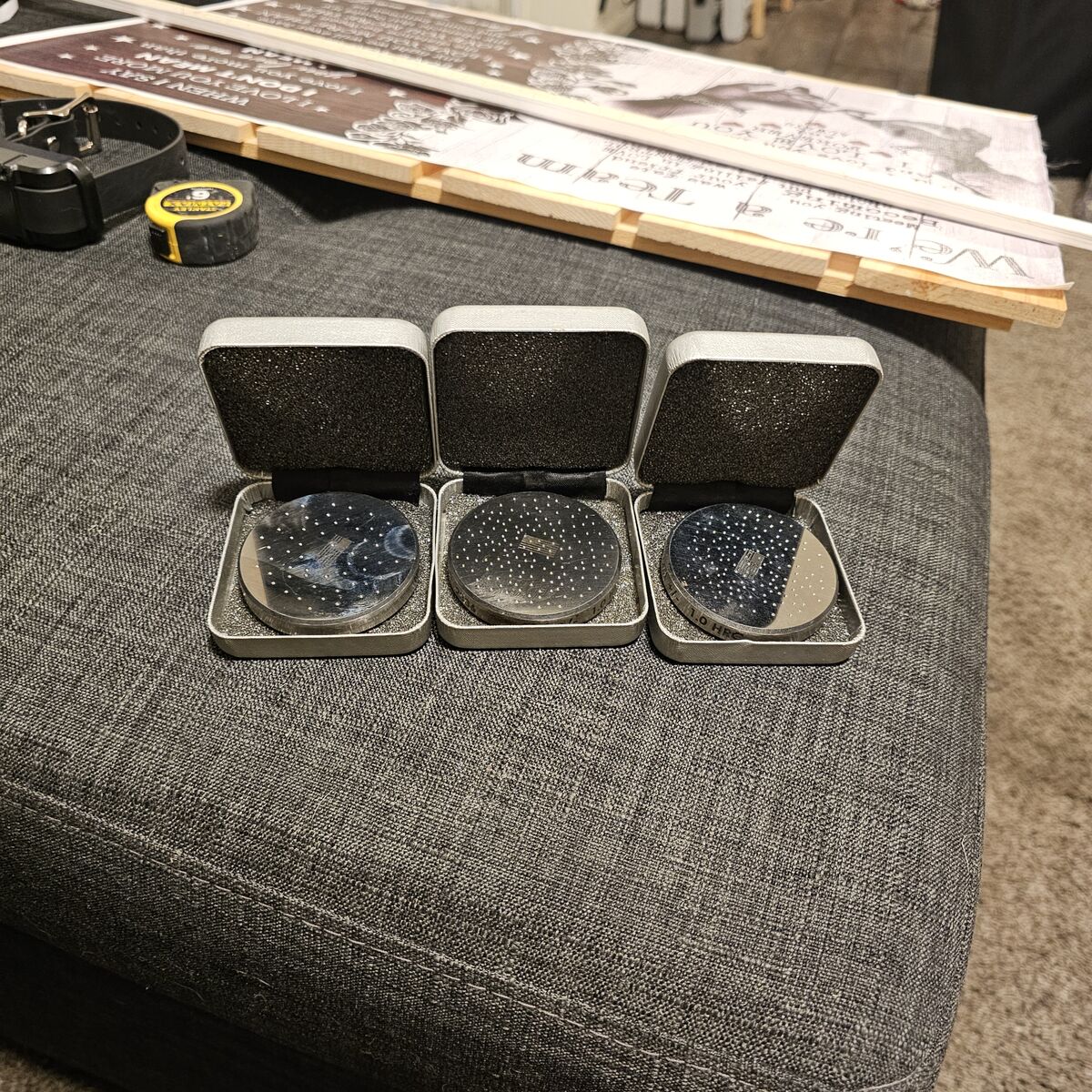 Set of 3 Wilson Rockwell Hardness Standard Test Blocks