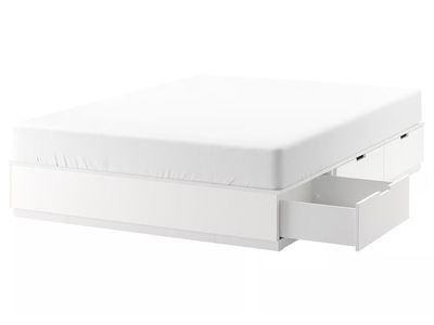Ikea White Nordli Queen size bed frame