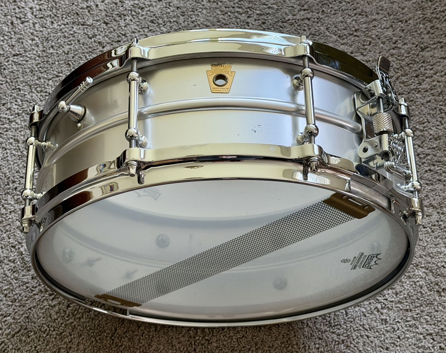 LUDWIG 5x14 Acrolite Snare Drum Baseball Bat Muflr