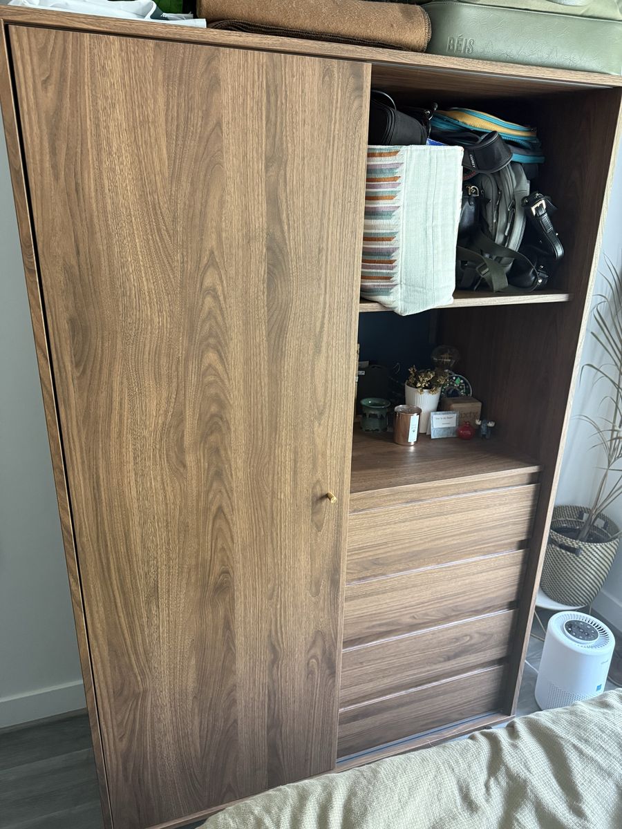 Wardrobe Armoire with Shelves and Drawers - Spacious Storage Cabinet