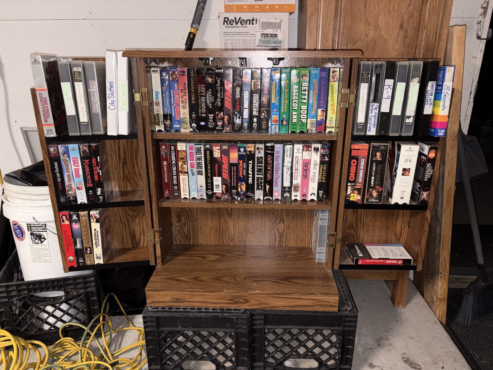 Locking DVD/ VHS cabinet 