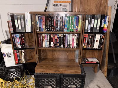 Locking DVD/ VHS cabinet