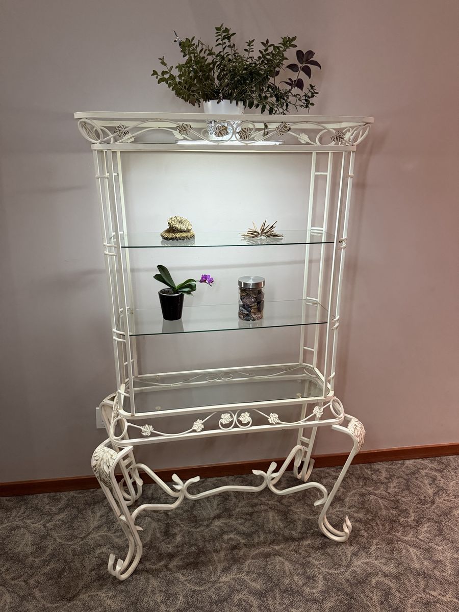 Vintage Metal & Glass Display Cabinet