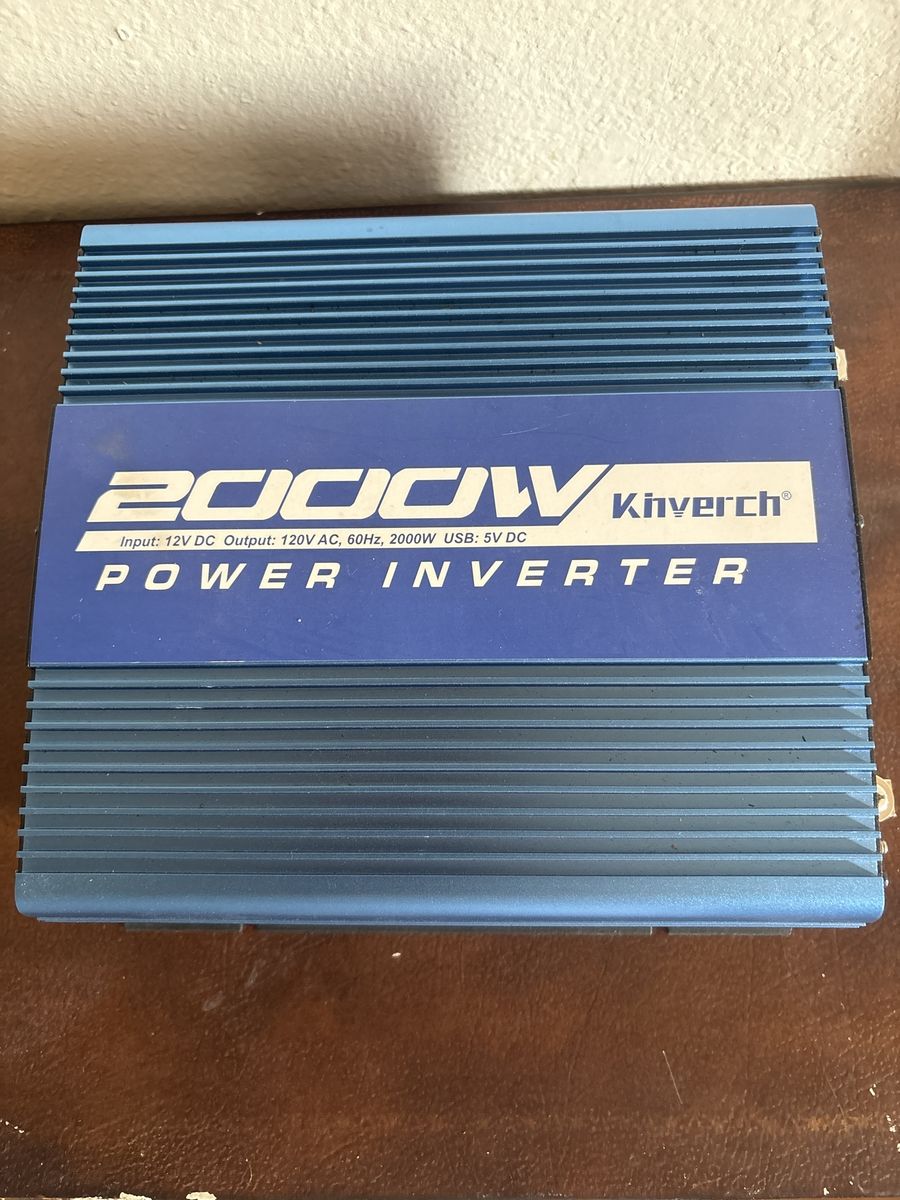Kinverch 2000W Power Inverter 12V DC to 120V AC with 3 AC Outlets and USB Port