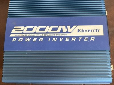 Kinverch 2000W Power Inverter 12V DC to 120V AC with 3 AC Outlets and USB Port