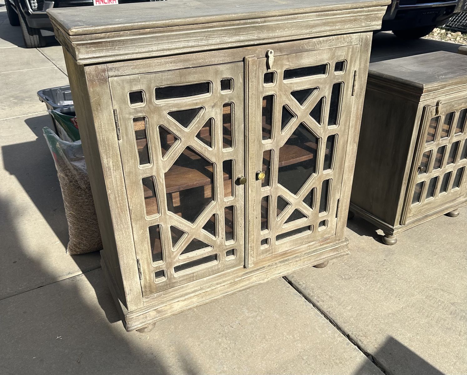 Sideboard and 2 End Tables  - Solid Wood