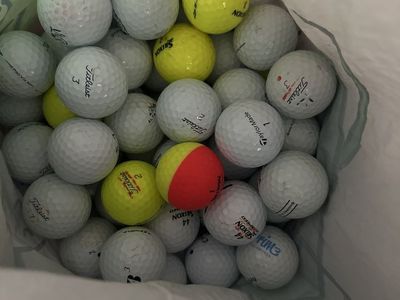 Assorted Used Golf Balls - Titleist, Srixon, TaylorMade - Mix of Brands & Colors for Practice/Play