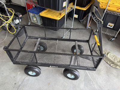 Gorilla Carts GOR200B Poly Garden Dump Cart with new “No Flat” tires.