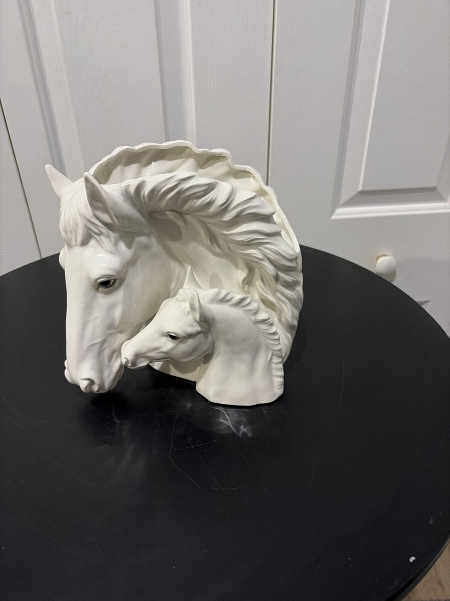 Porcelian Arabian Horse & Baby Planter