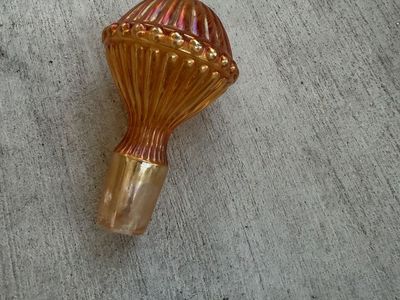 Vintage Marigold Carnival Glass Decanter Stopper Ribbed Design