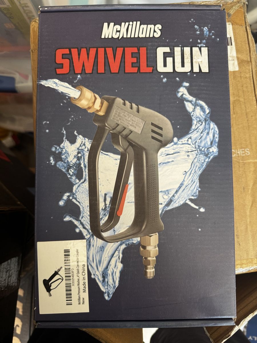 McKillance Swivel Gun Pressure Washer Nozzle - Lightweight Trigger, Snub Nose for Detailing