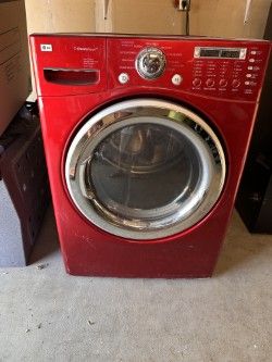 LG SteamDryer Red Front Load Electric Dryer - Used, Good Condition
