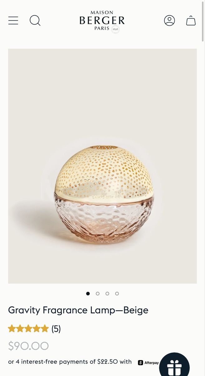 Maison Berger Paris Gravity Fragrance Lamp - Pink / Gold Spherical Catalytic Lamp