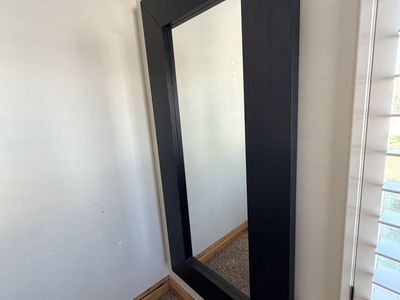 Large Black Framed Mirrors (74” x 37”)