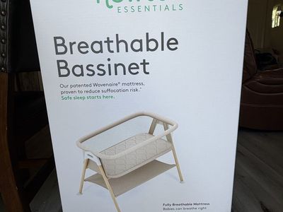 Newton Essentials Breathable Bassinet with Wovenair Mattress - Sandstone