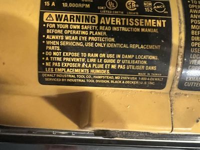 DeWalt DW733 12-1/2” Thickness Planer – $325 OBO