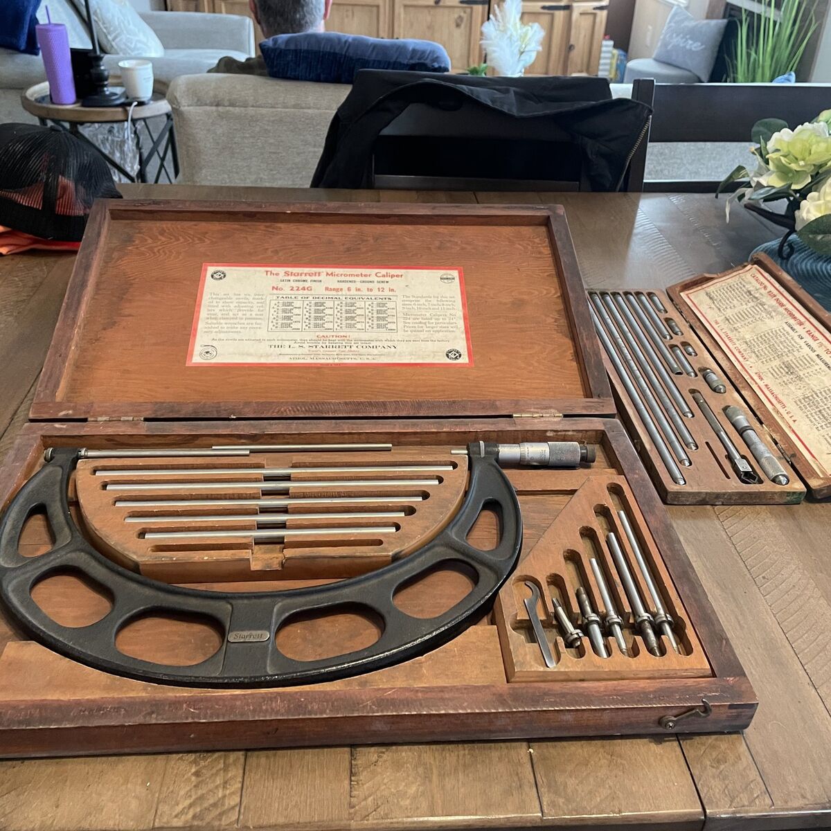 Vintage Starrett Vernier, telescoping gauge and Mi