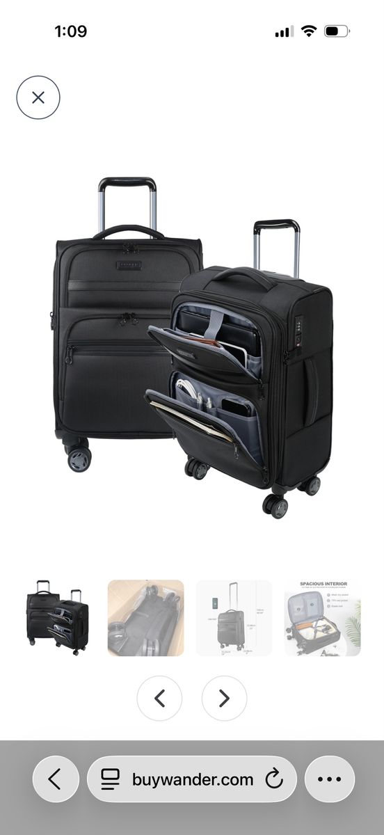 Kroger Softside Expandable Carryon Luggage with Spinner Wheels. BRAND NEW!!