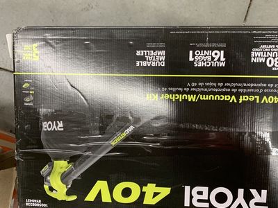 RYOBI 40V Vac Attack Cordless Leaf Vacuum/Mulcher with 5.0 Ah Battery and Charger