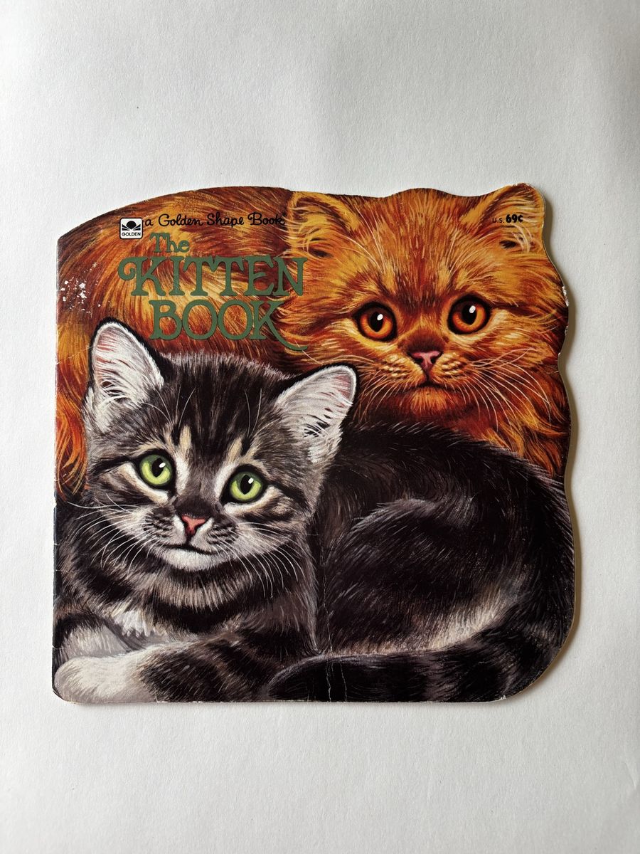 Vintage Golden Shape Book: The Kitten Book - Adorable Cat-Shaped Children's Book