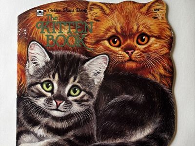 Vintage Golden Shape Book: The Kitten Book - Adorable Cat-Shaped Children's Book