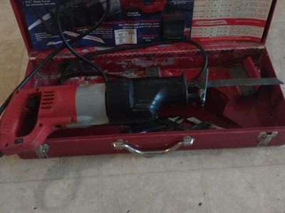 Milwaukee Heavy Duty Super Sawzall Corded Reciprocating Saw with Metal Carrying Case