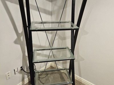 Glass & metal bookshelf