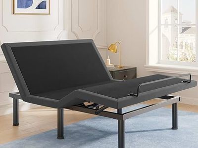 QUEEN SIZE ADJUSTABLE BED BASE WITH HEAD/FOOT INCLINES & WIRELESS REMOTE