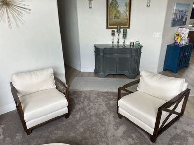 Pair of Modern X-Frame Accent Chairs