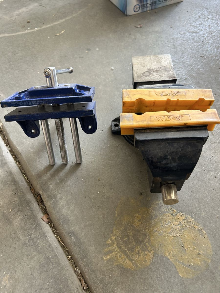 Central Forge 35188 4" Swivel Vise with Anvil & Wilton Bench Vise Woodworking Tool Set