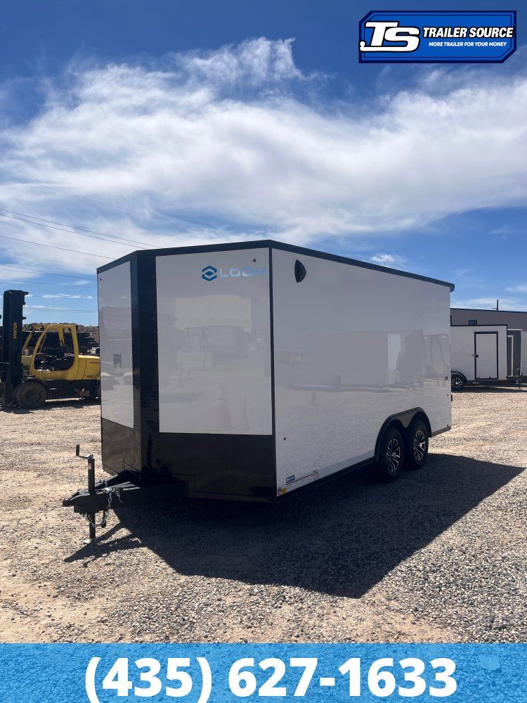 8.5x16 Look ST DLX Enclosed Cargo Trailer - 7'0" Interior - 10K GVWR - .080 PolyCor, Alloy Wheels, Black Out Package, Rear