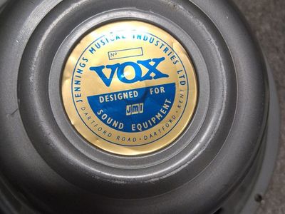 Vintage 67 Vox 12"-15" Speakers & Cabinet Taking Offers