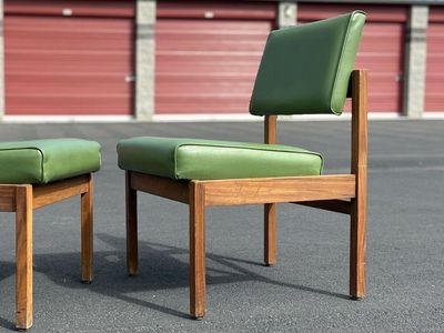 One left, Awesome Vintage Mid Century Modern wooden accent chair. vintage US made by Taylor Chair Co MCM