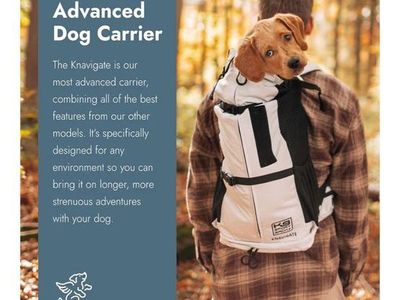 Knavigate Black Dog Carrier Backpack - K9 Sport Sack Style, Used Once