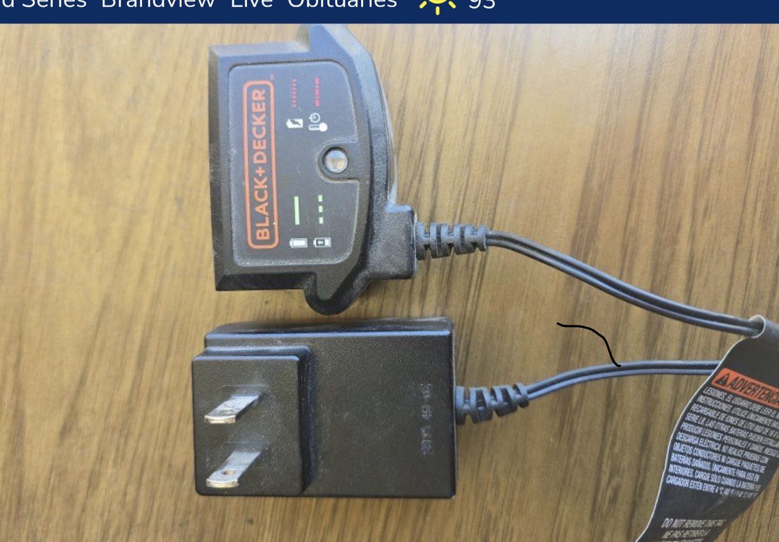 Black and decker 20v charger