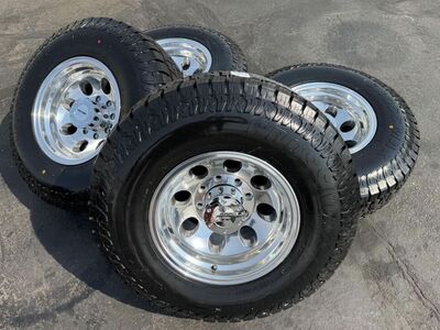 New LT285/75r16 AT Polished Pro Comp 8x6.5 Ram GMC