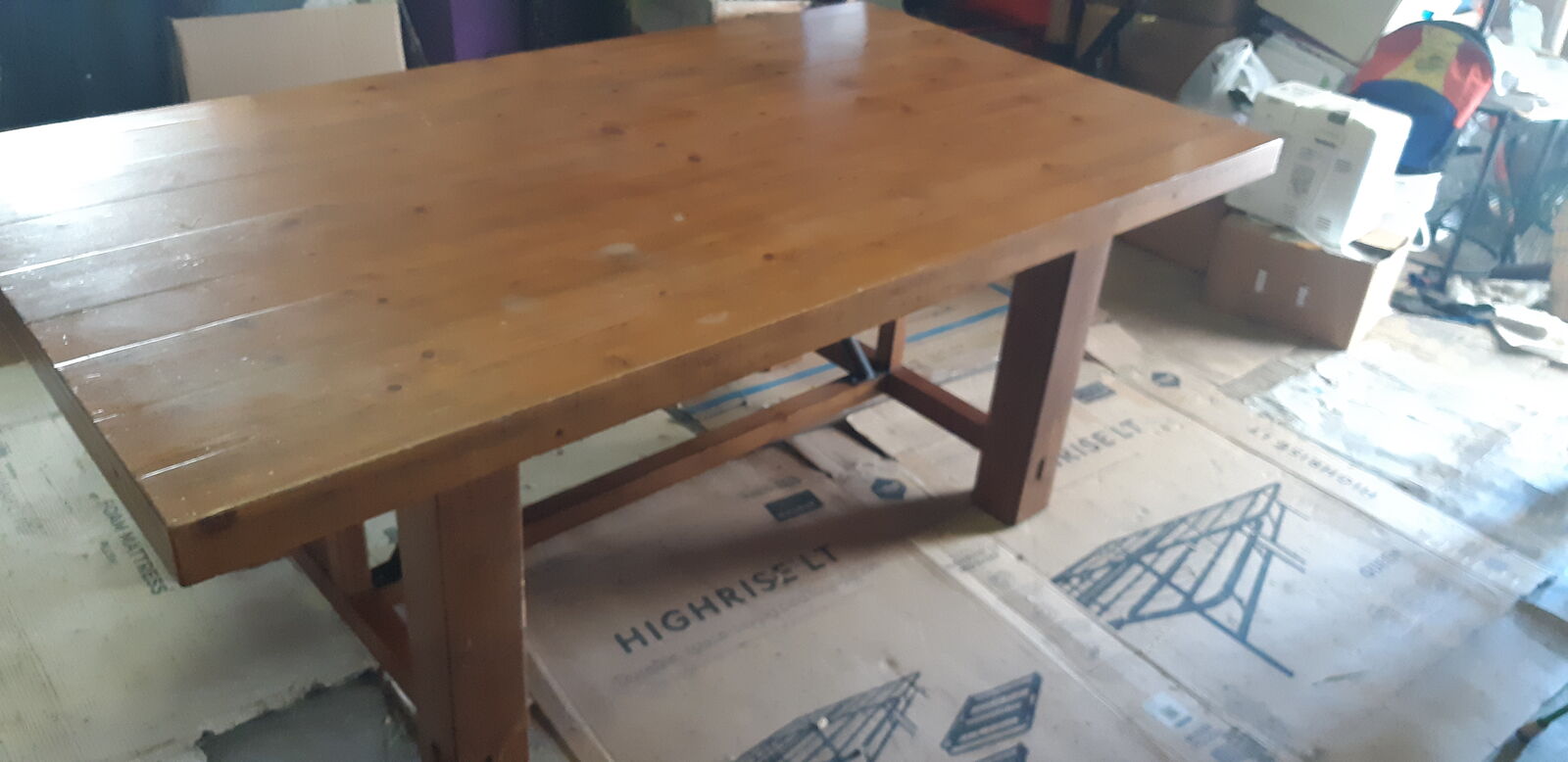 Wood dining table