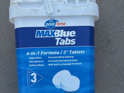 Pool Time max blue 3" chlorine tablets new sealed 35 lb