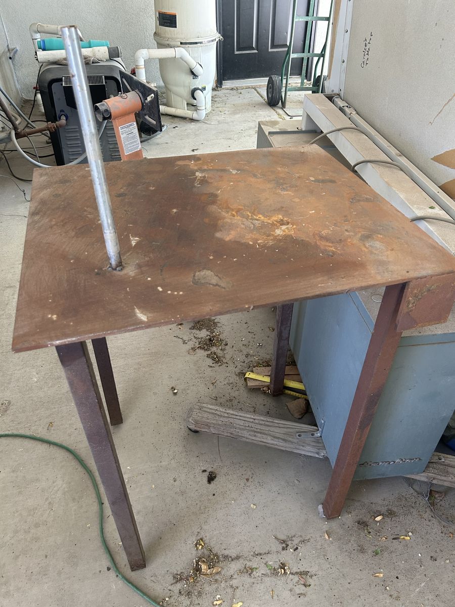 Heavy-Duty 27x23x35" Welding Table - 1/4" Steel Top - Industrial Shop Tool