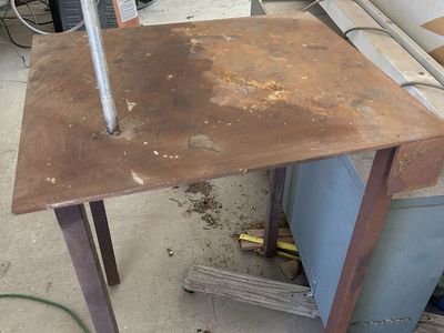 Heavy-Duty 27x23x35" Welding Table - 1/4" Steel Top - Industrial Shop Tool