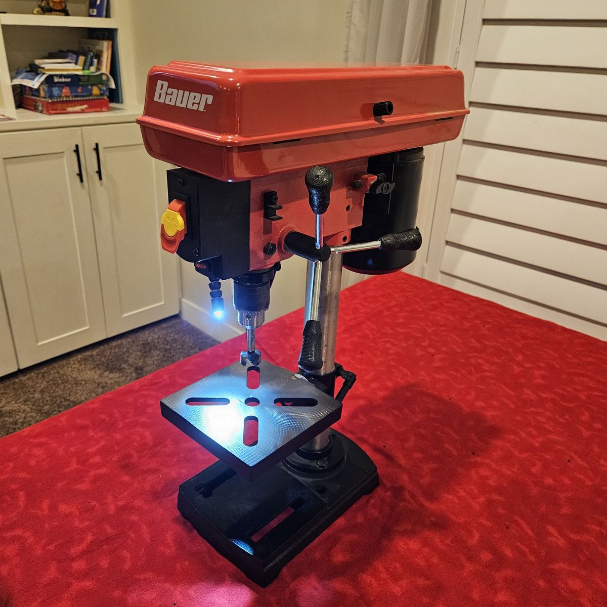 BAUER 8 in., 5-Speed Bench Drill Press with Light