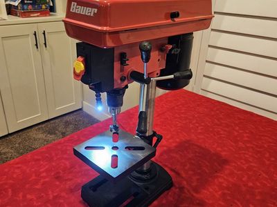 BAUER 8 in., 5-Speed Bench Drill Press with Light