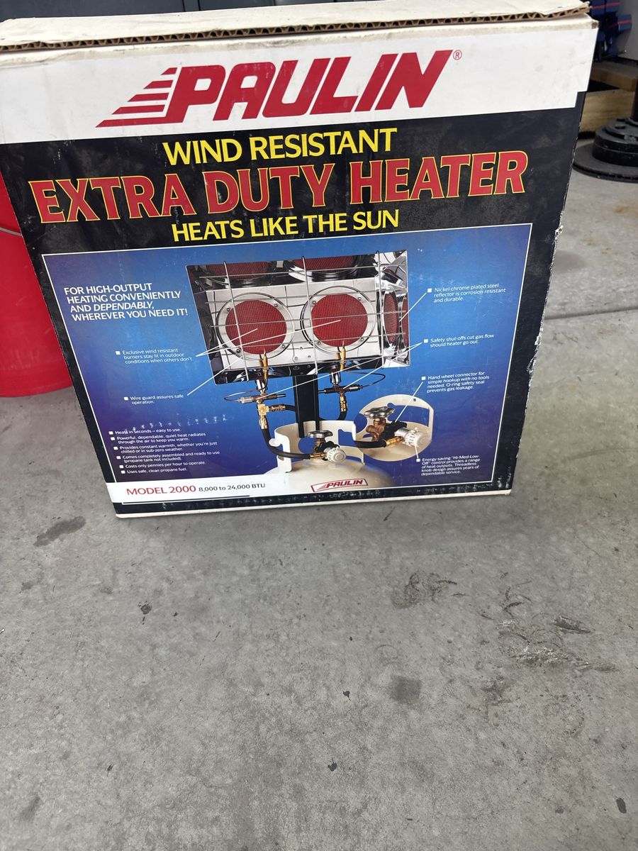 Paulin Wind Resistant Extra Duty Heater Model 2000 8,000-24,000 BTU