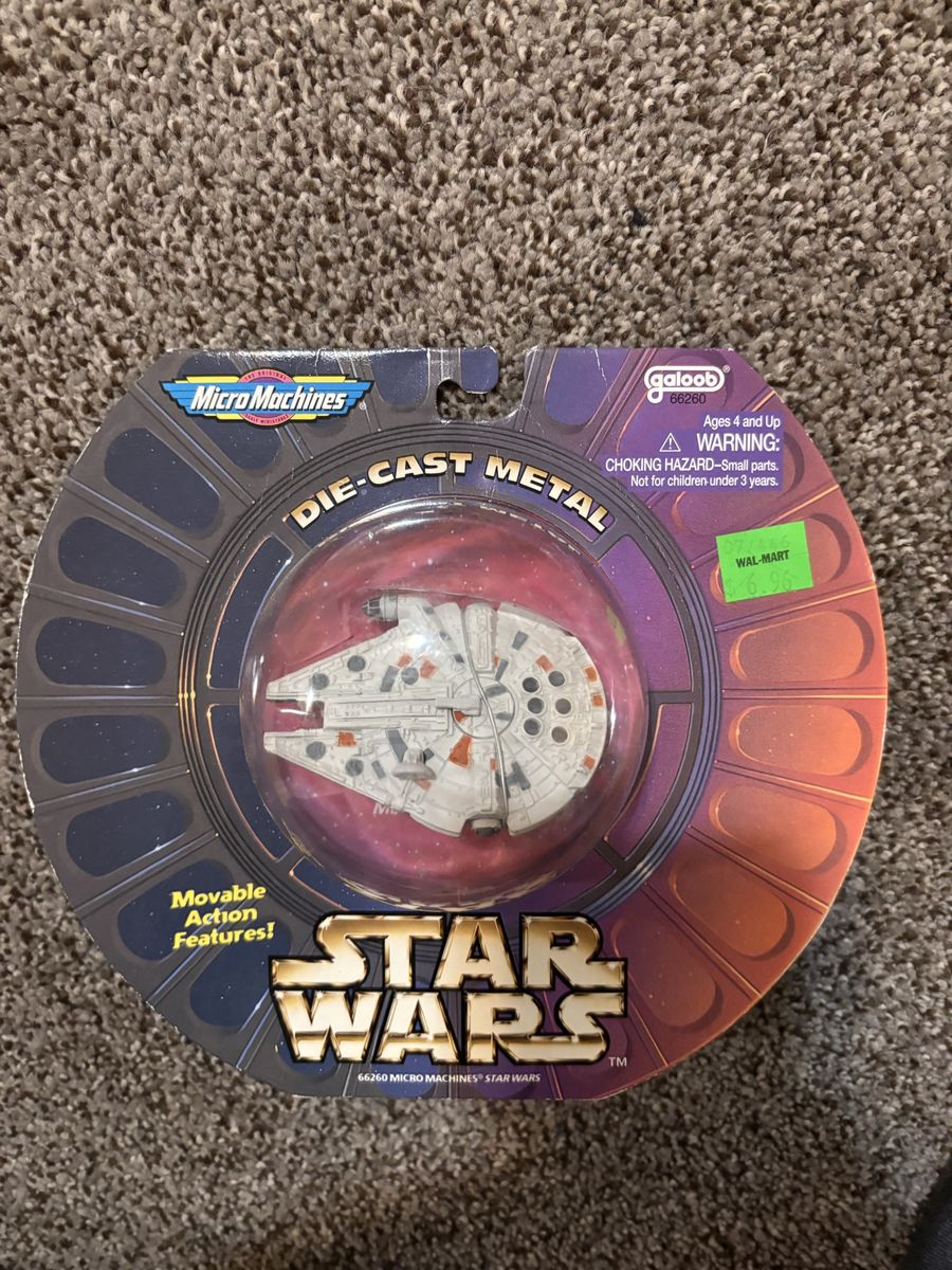 Galoob Micro Machines Star Wars Millennium Falcon Die-Cast Metal Vehicle, Movable Action Features