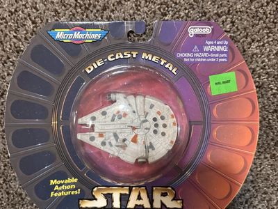 Galoob Micro Machines Star Wars Millennium Falcon Die-Cast Metal Vehicle, Movable Action Features