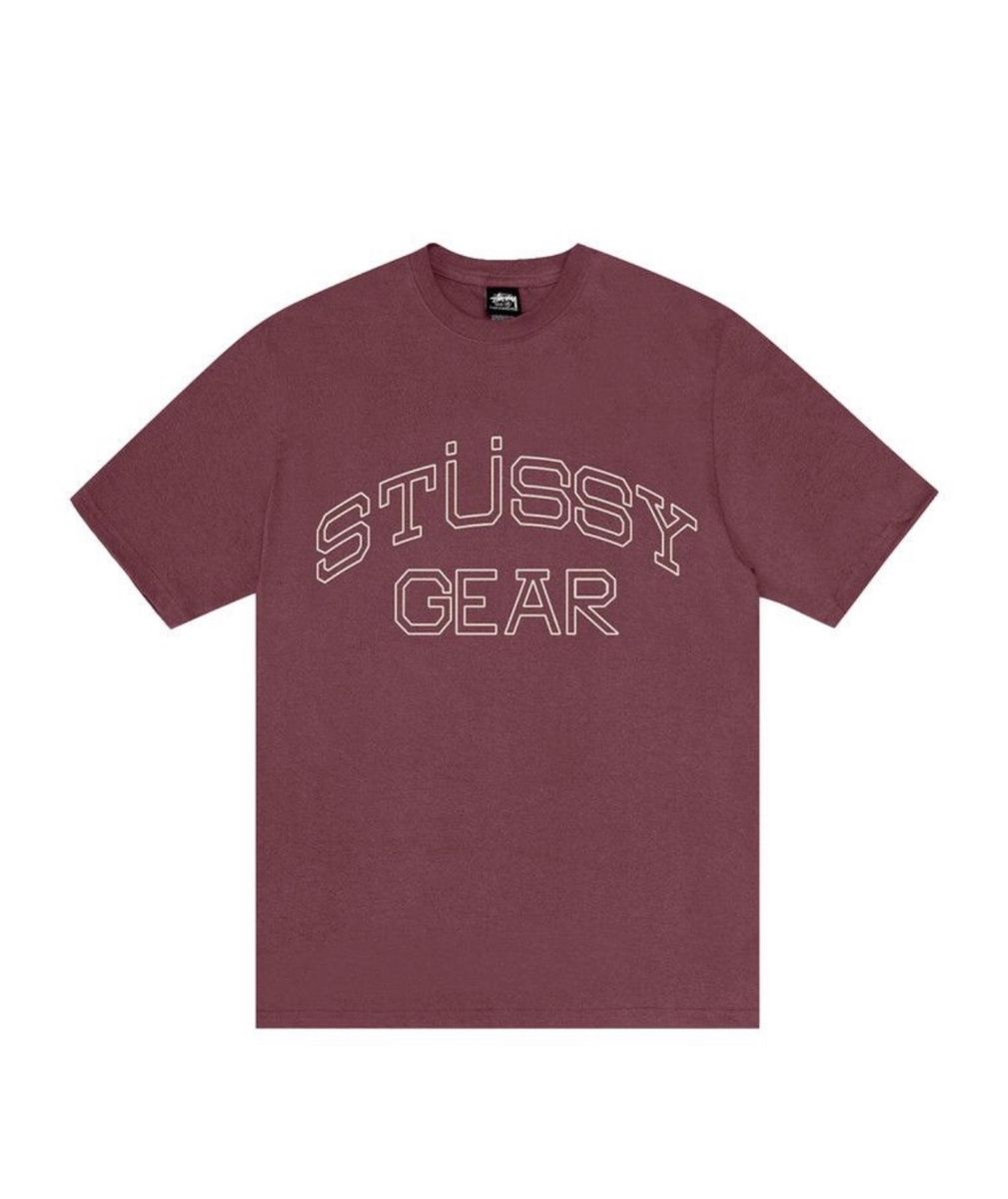 Stussy Gear Short Sleeve T-Shirt - Red - Size XL - Cotton